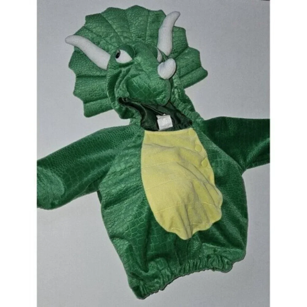 Target Green Triceratops Dinosaur Halloween Costume Baby 0-6 Months Jacket Top